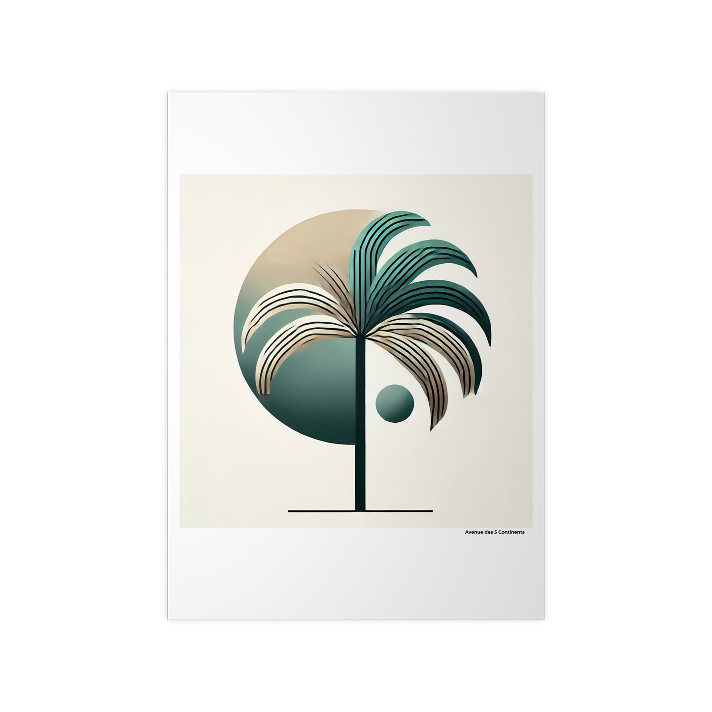 Affiche Artistique Expression de Palmier, Collection Afrique, Poster d'Art Mural et Décoration Originale