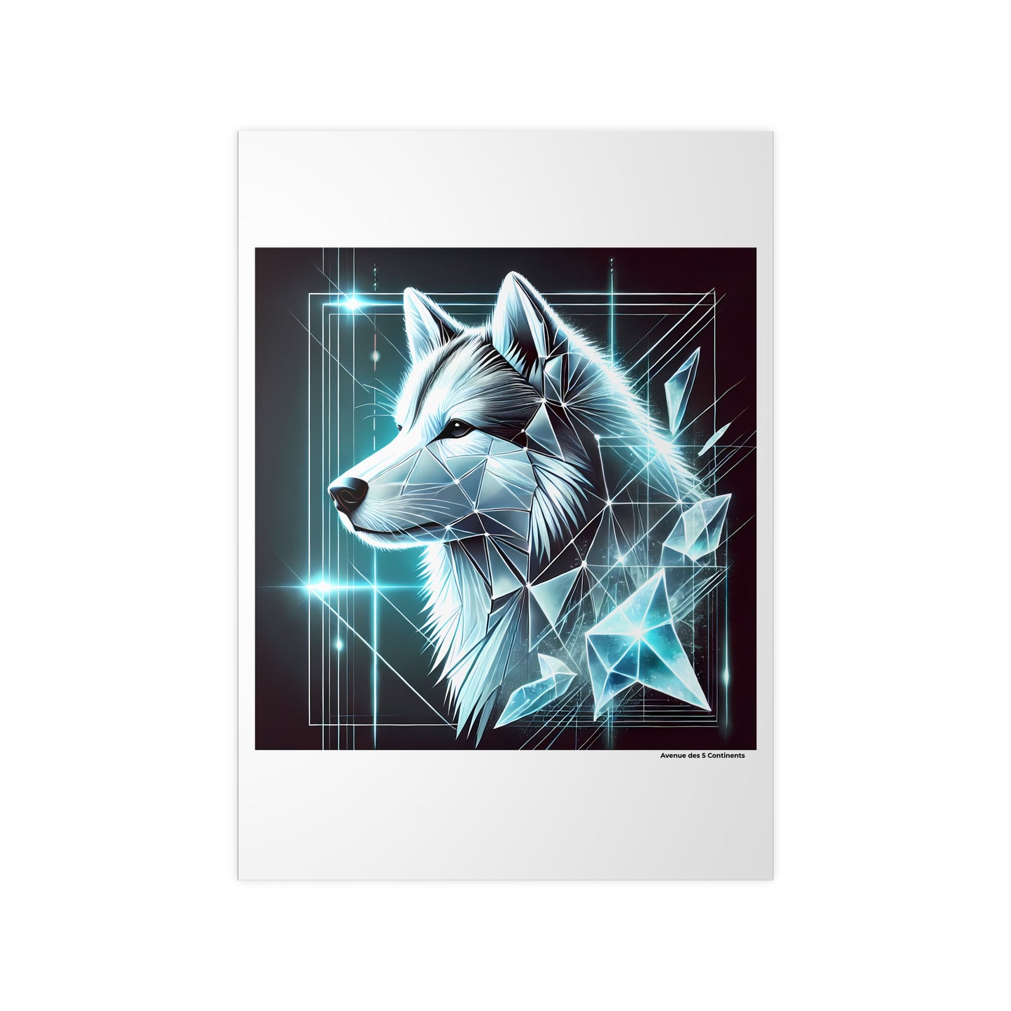 Affiche Artistique Chien du Royaume Glacé de l'Antarctique, Collection Antarctique, Poster d'Art Mural et Décoration Originale