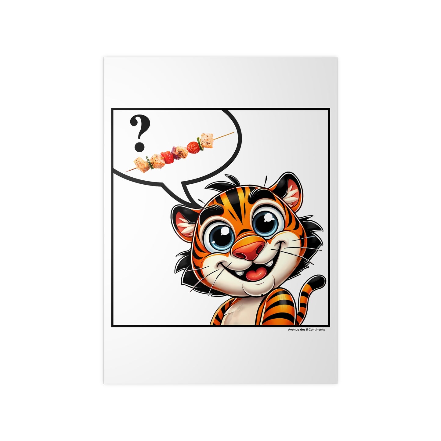Affiche Artistique Tigre du Bengale, Collection Asie, Poster d'Art Mural et Décoration Originale