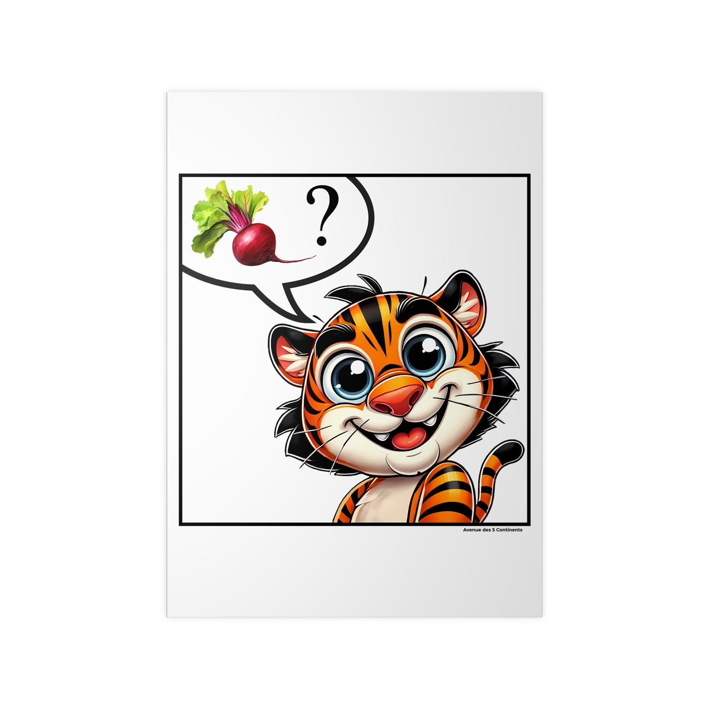 Affiche Artistique Tigre du Bengale version 2, Collection Asie, Poster d'Art Mural et Décoration Originale