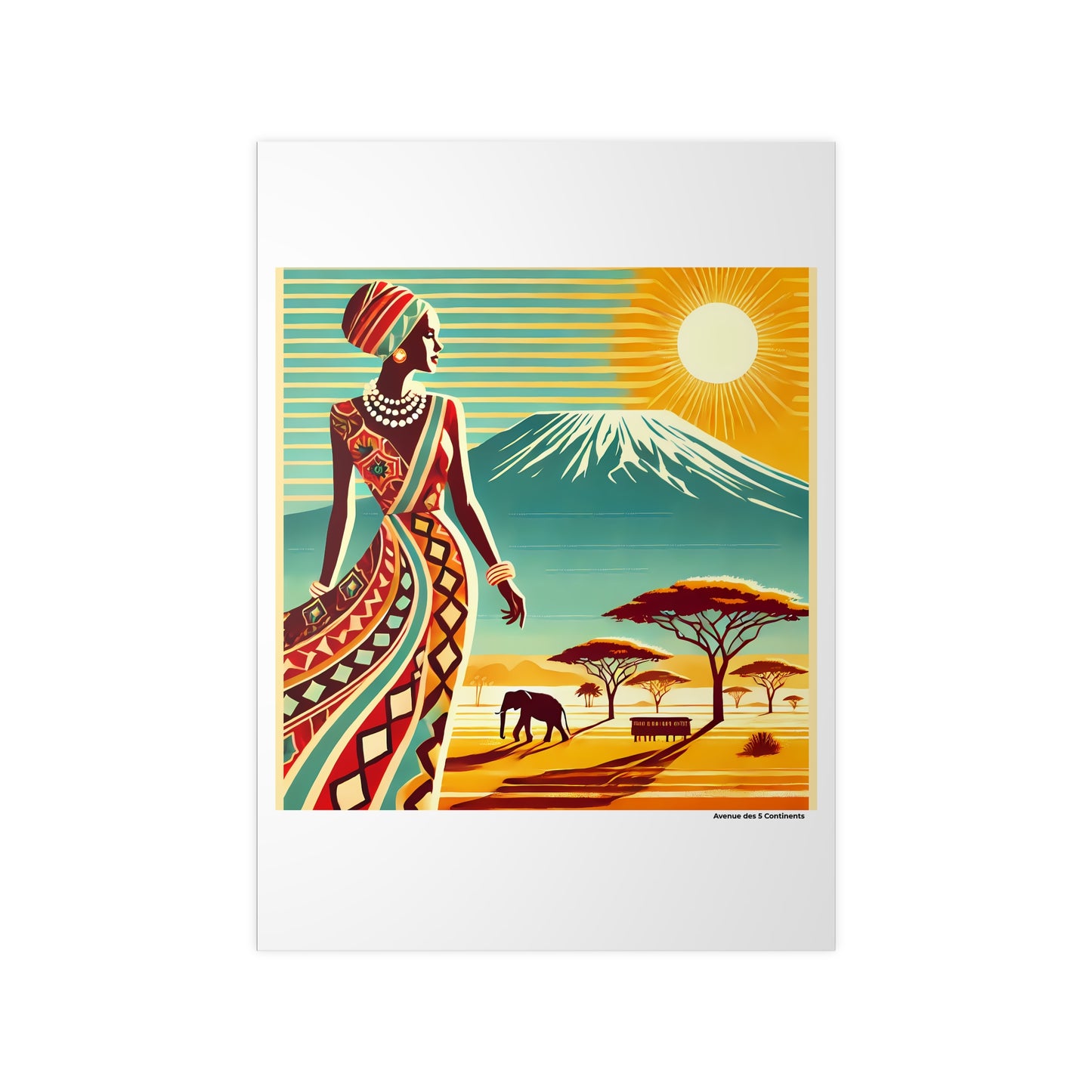Affiche Artistique Tanzanie Rétro Vintage, Collection Afrique, Poster d'Art Mural et Décoration Originale