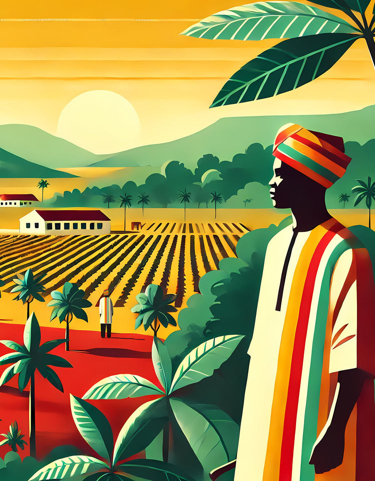 Affiche Artistique Côte d'Ivoire Rétro Vintage, Collection Afrique, Poster d'Art Mural et Décoration Originale