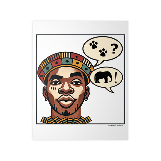 Affiche Artistique Homme Africain, Collection Afrique, Poster d'Art Mural et Décoration Originale