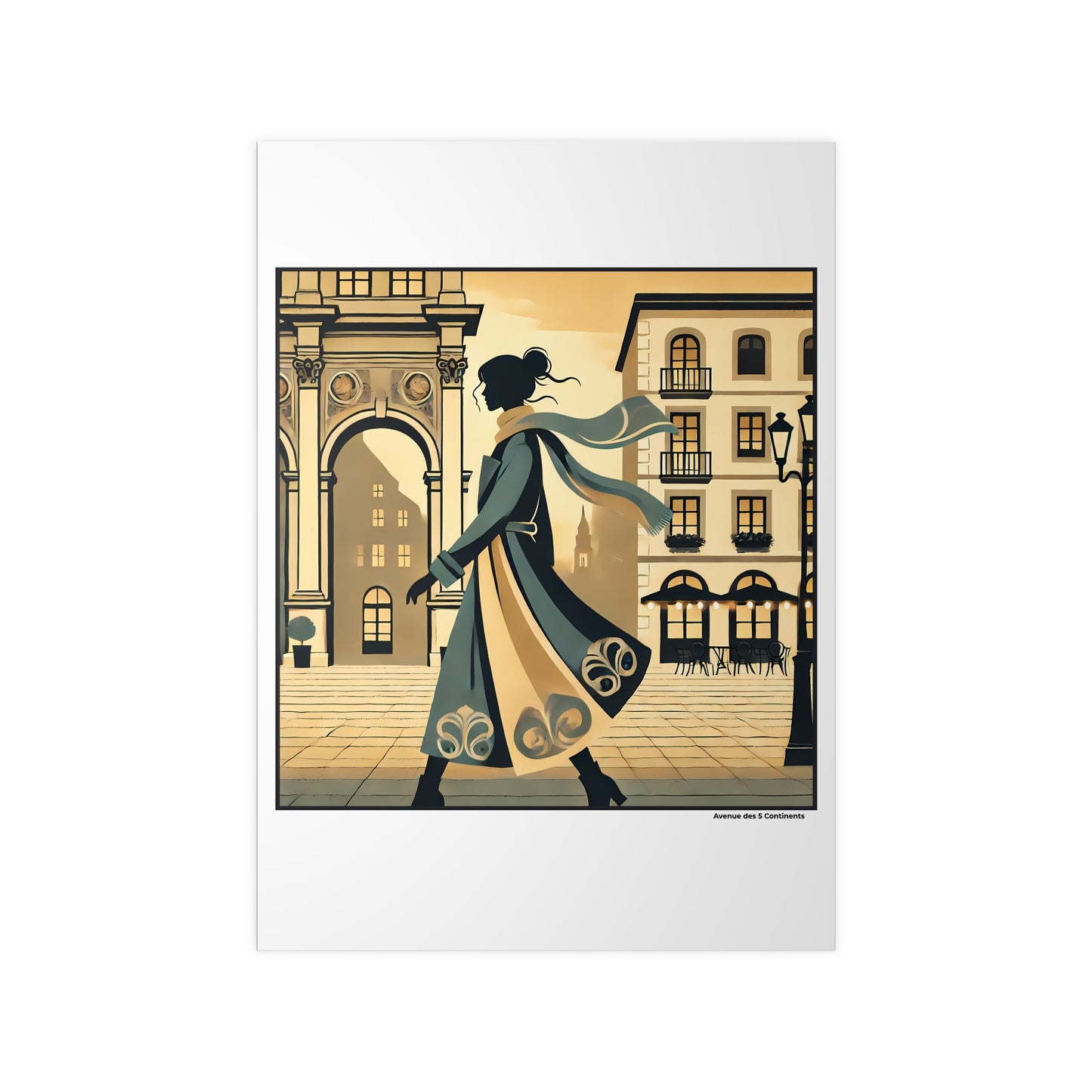 Affiche Artistique Escapade Chic en Europe Rétro Vintage, Collection Europe, Poster d'Art Mural et Décoration Originale