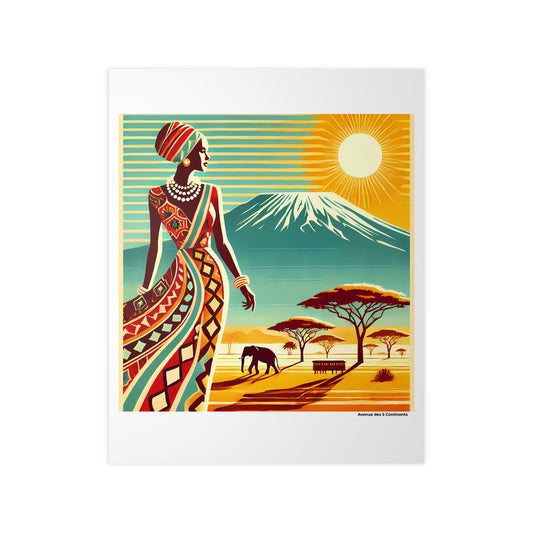 Affiche Artistique Tanzanie Rétro Vintage, Collection Afrique, Poster d'Art Mural et Décoration Originale