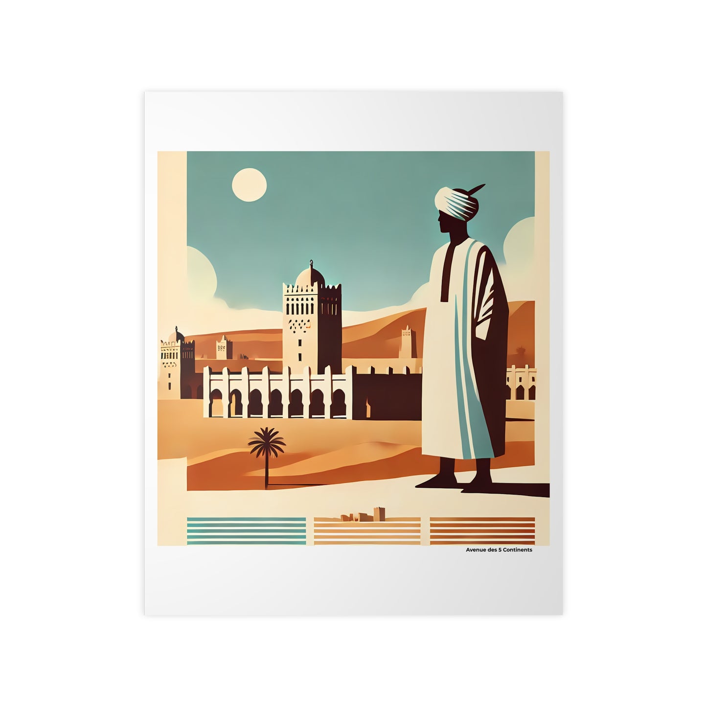 Affiche Artistique Mali Rétro Vintage, Collection Afrique, Poster d'Art Mural et Décoration Originale