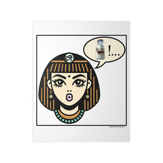 Affiche Artistique Cléopâtre Reine d'Égypte, Collection Afrique, Poster d'Art Mural et Décoration Originale