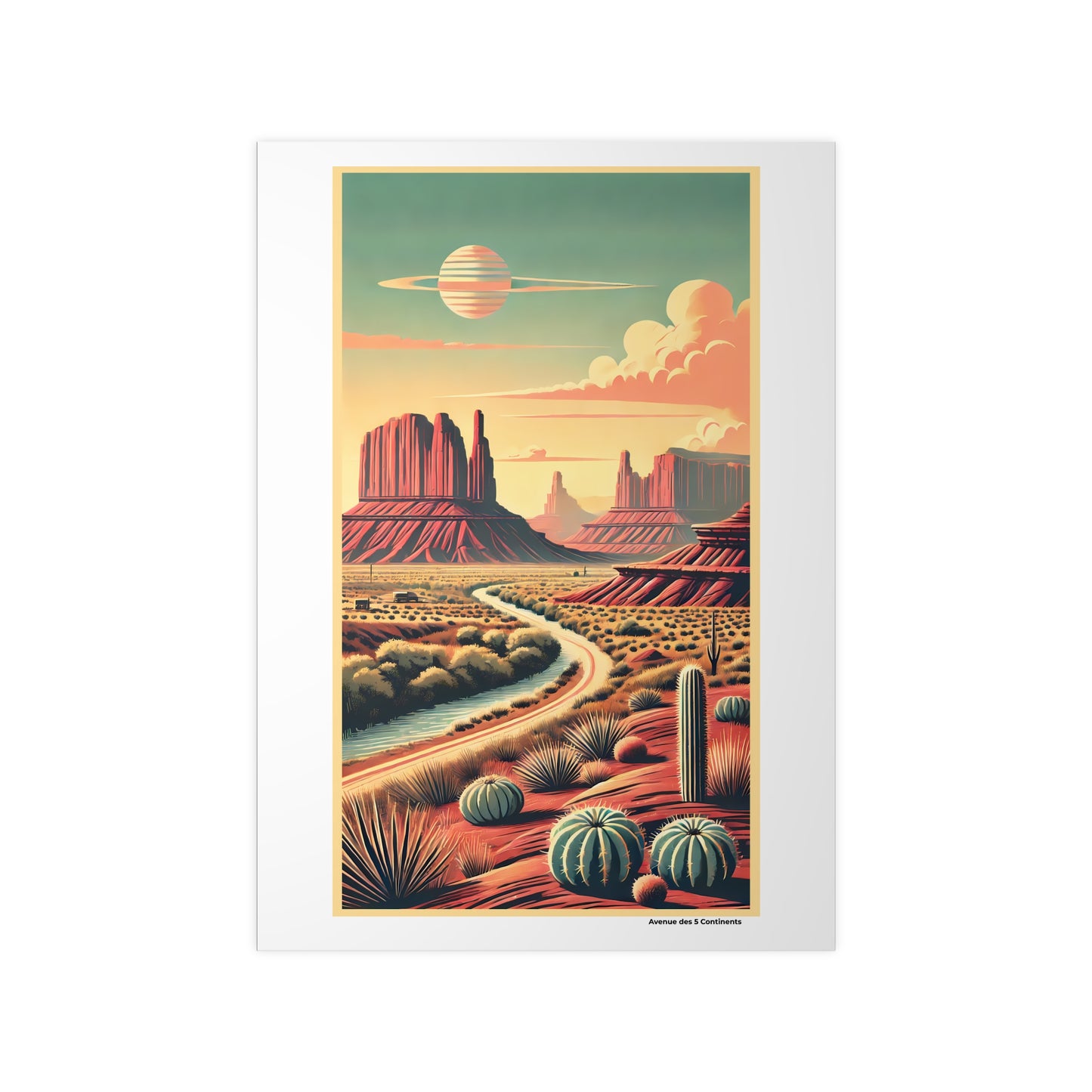 Affiche Artistique Désert de l'Ouest Américain, Collection Amérique, Poster d'Art Mural et Décoration Originale