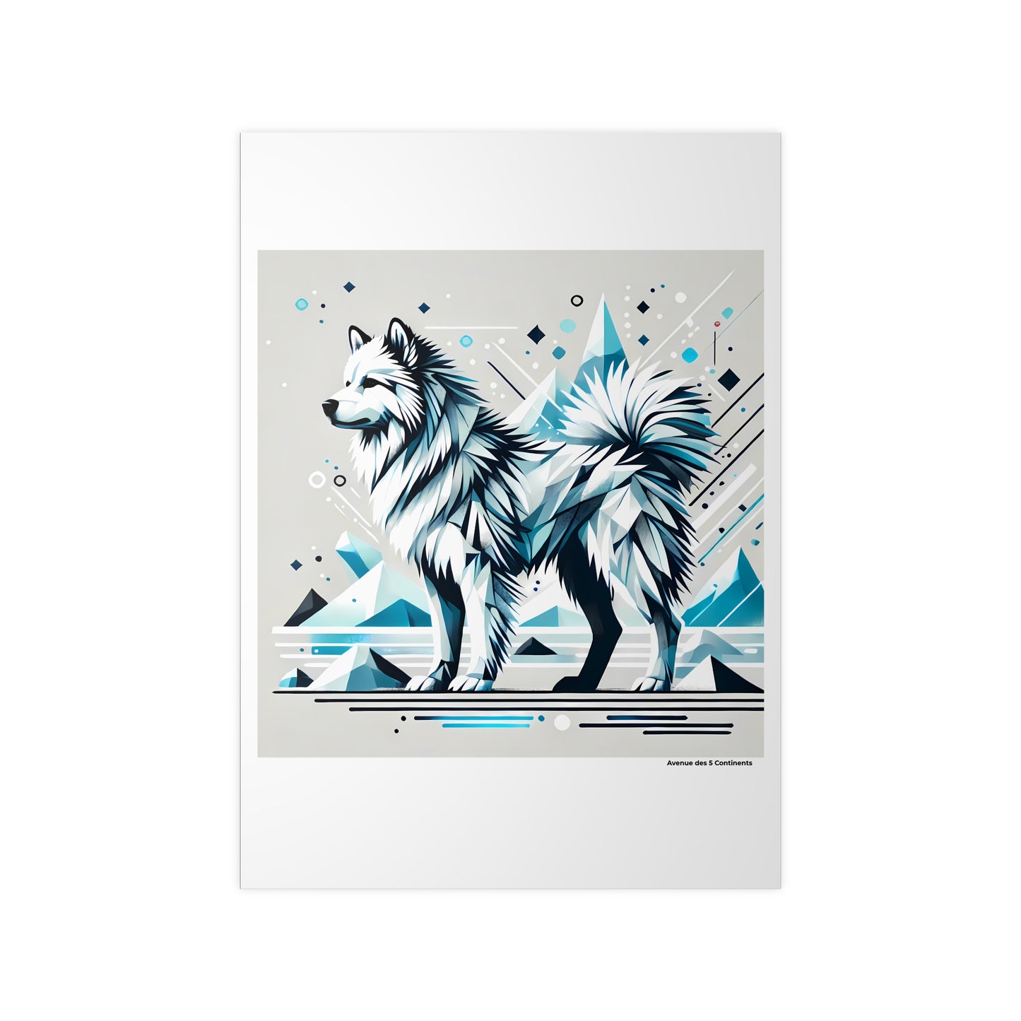 Affiche Artistique Chien du Grand Sud, Compagnon de l'Antarctique, Collection Antarctique, Poster d'Art Mural et Décoration Originale