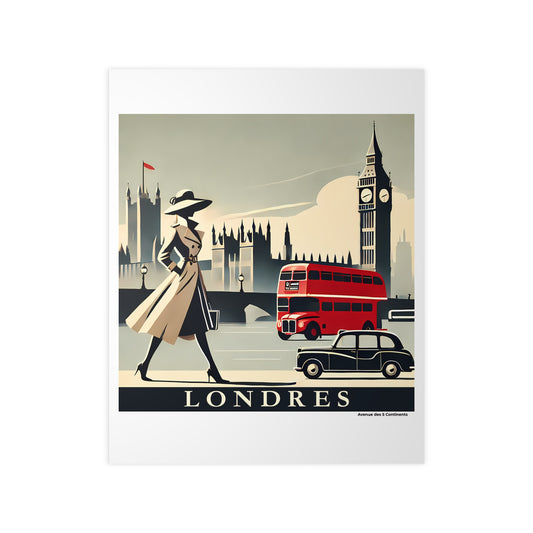 Affiche Artistique Londres Rétro Vintage, Angleterre, Collection Europe, Poster d'Art Mural et Décoration Originale