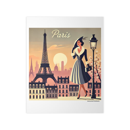 Affiche Artistique Paris Rétro Vintage, France, Collection Europe, Poster d'Art Mural et Décoration Originale
