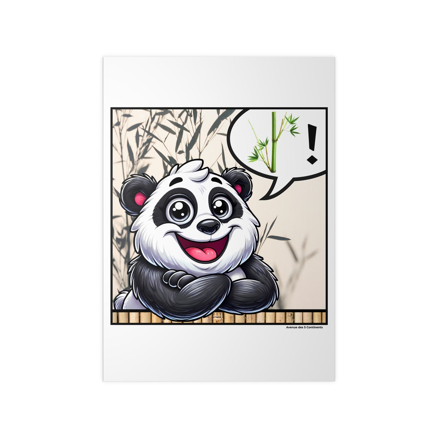 Affiche Artistique Panda d'Asie, Collection Asie, Poster d'Art Mural et Décoration Originale