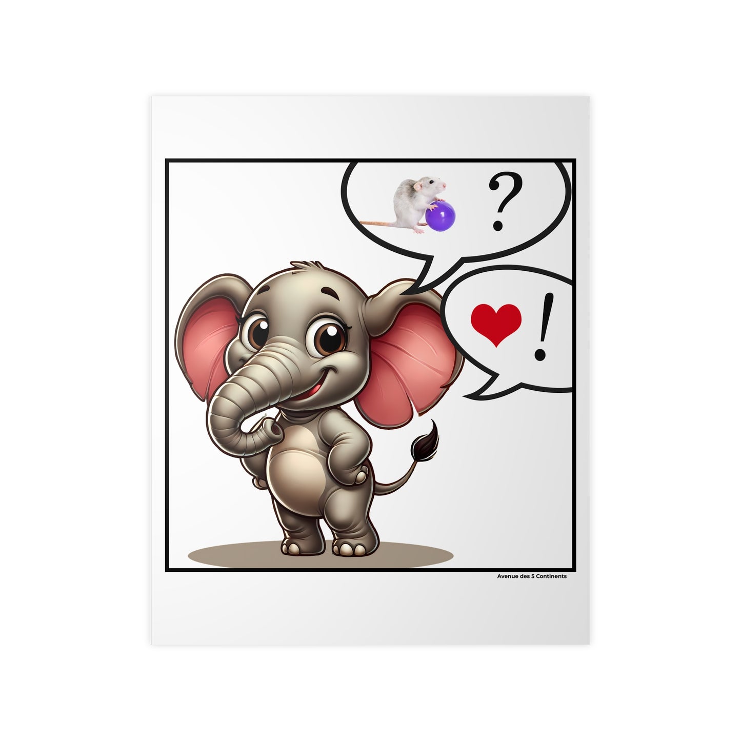 Affiche Artistique Éléphant d'Afrique, Collection Afrique, Poster d'Art Mural et Décoration Originale