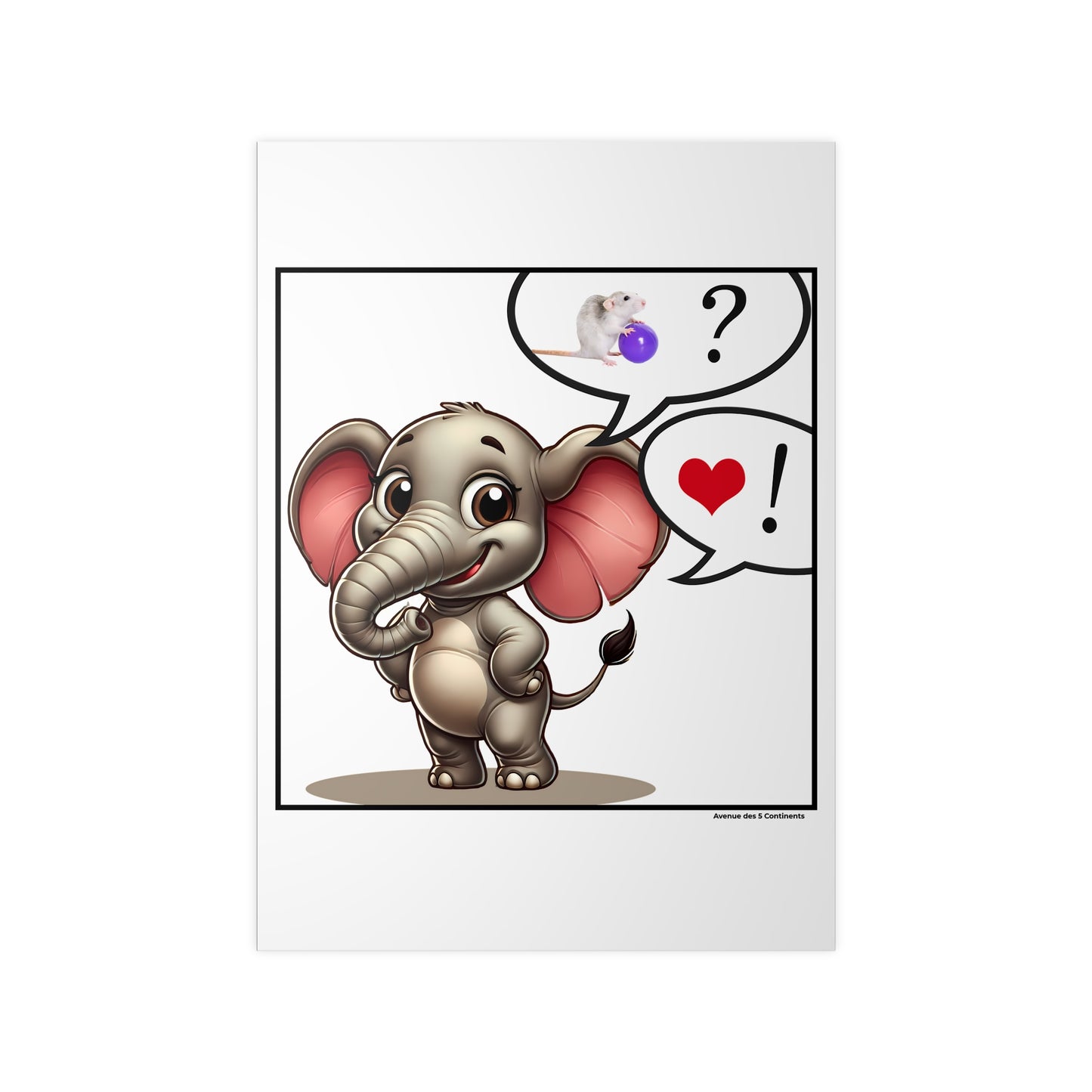 Affiche Artistique Éléphant d'Afrique, Collection Afrique, Poster d'Art Mural et Décoration Originale