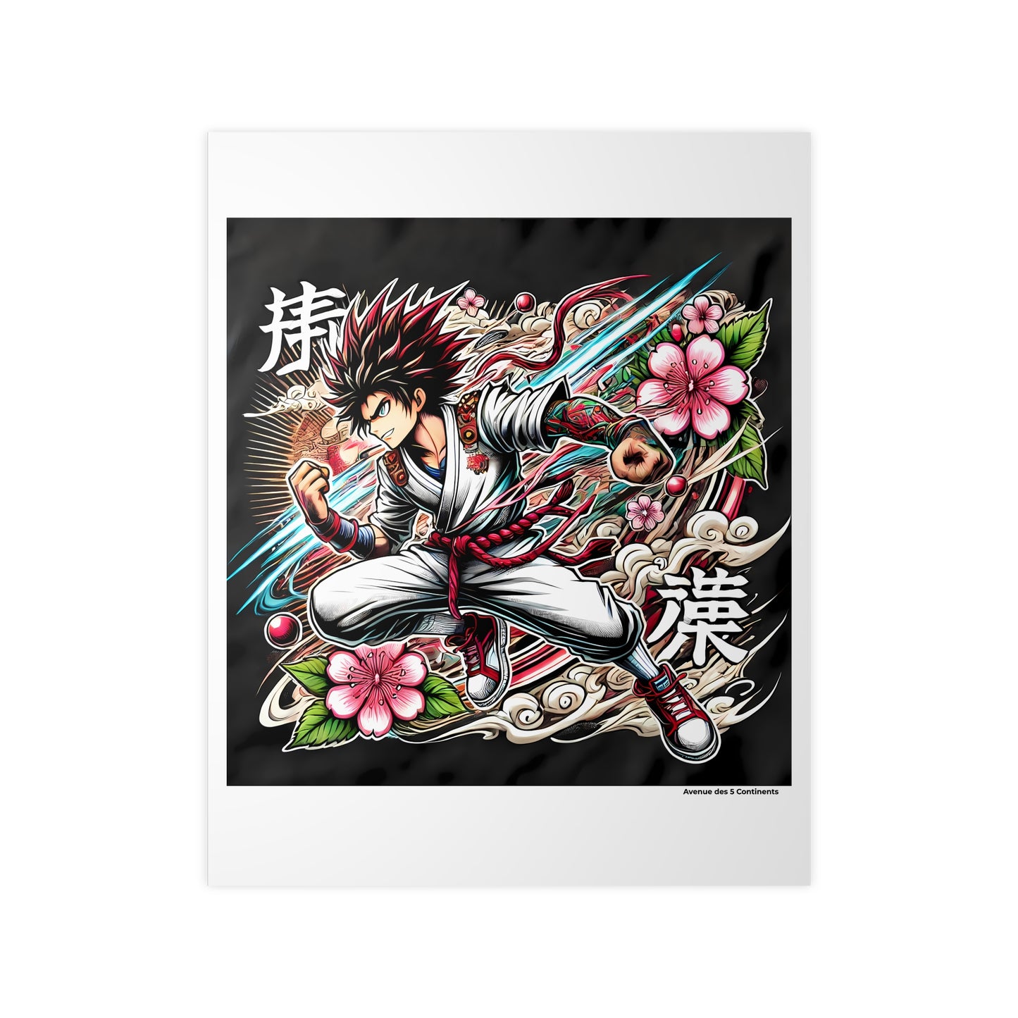 Affiche Artistique Karatéka Manga, Collection Asie, Poster d'Art Mural et Décoration Originale