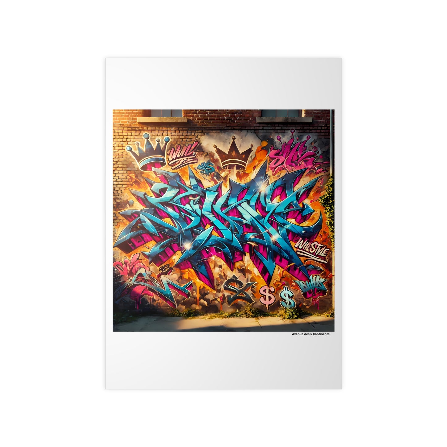 Affiche Artistique Graffiti Street Art, Collection Amérique, Poster d'Art Mural et Décoration Originale
