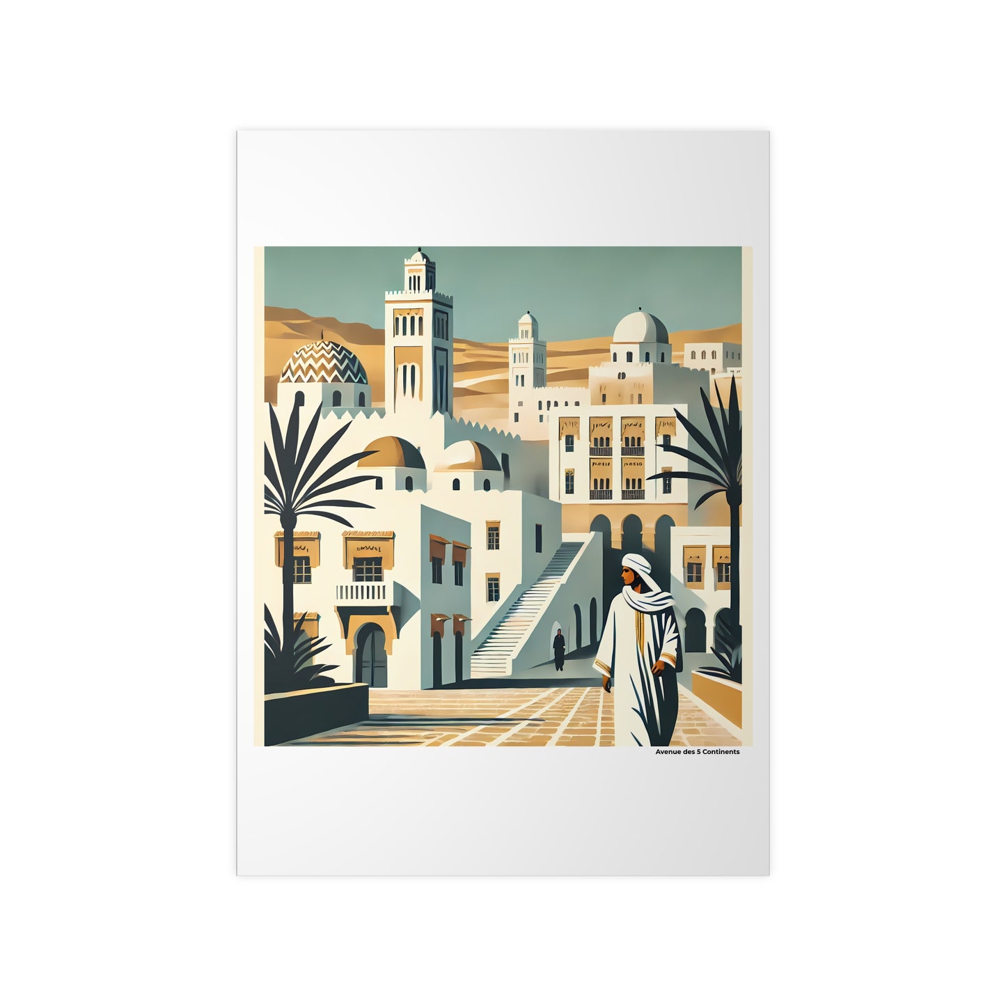 Affiche Artistique Algérie Rétro Vintage, Collection Afrique, Poster d'Art Mural et Décoration Originale