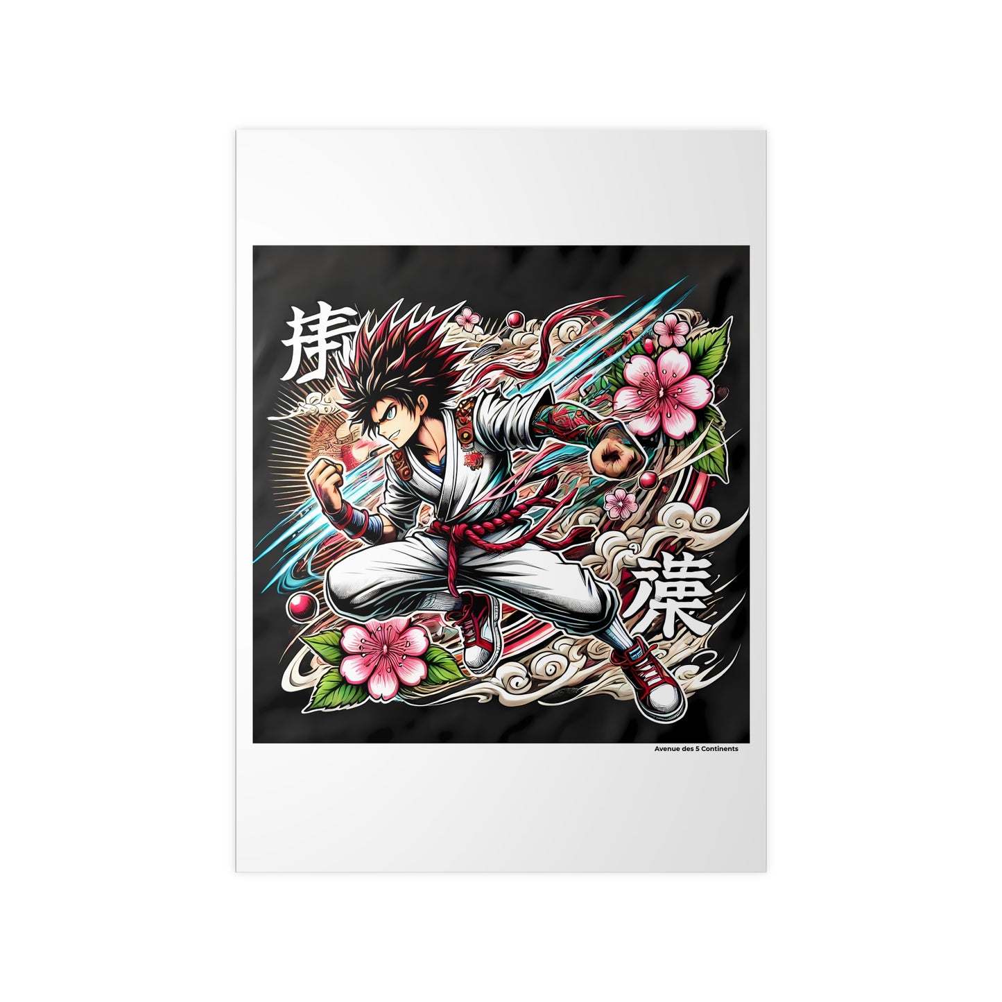 Affiche Artistique Karatéka Manga, Collection Asie, Poster d'Art Mural et Décoration Originale