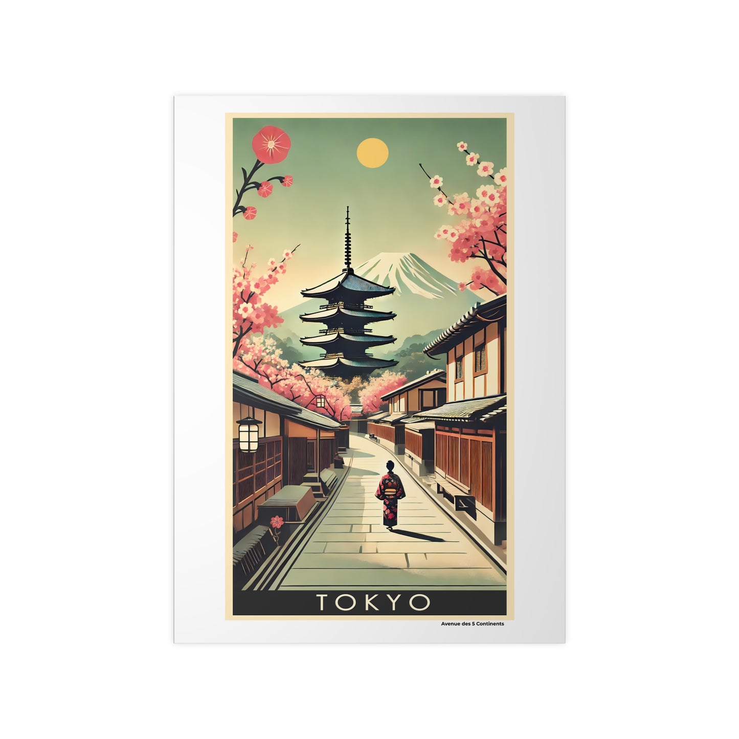 Affiche Artistique Tokyo Rétro Vintage, Japon version 2, Collection Asie, Poster d'Art Mural et Décoration Originale