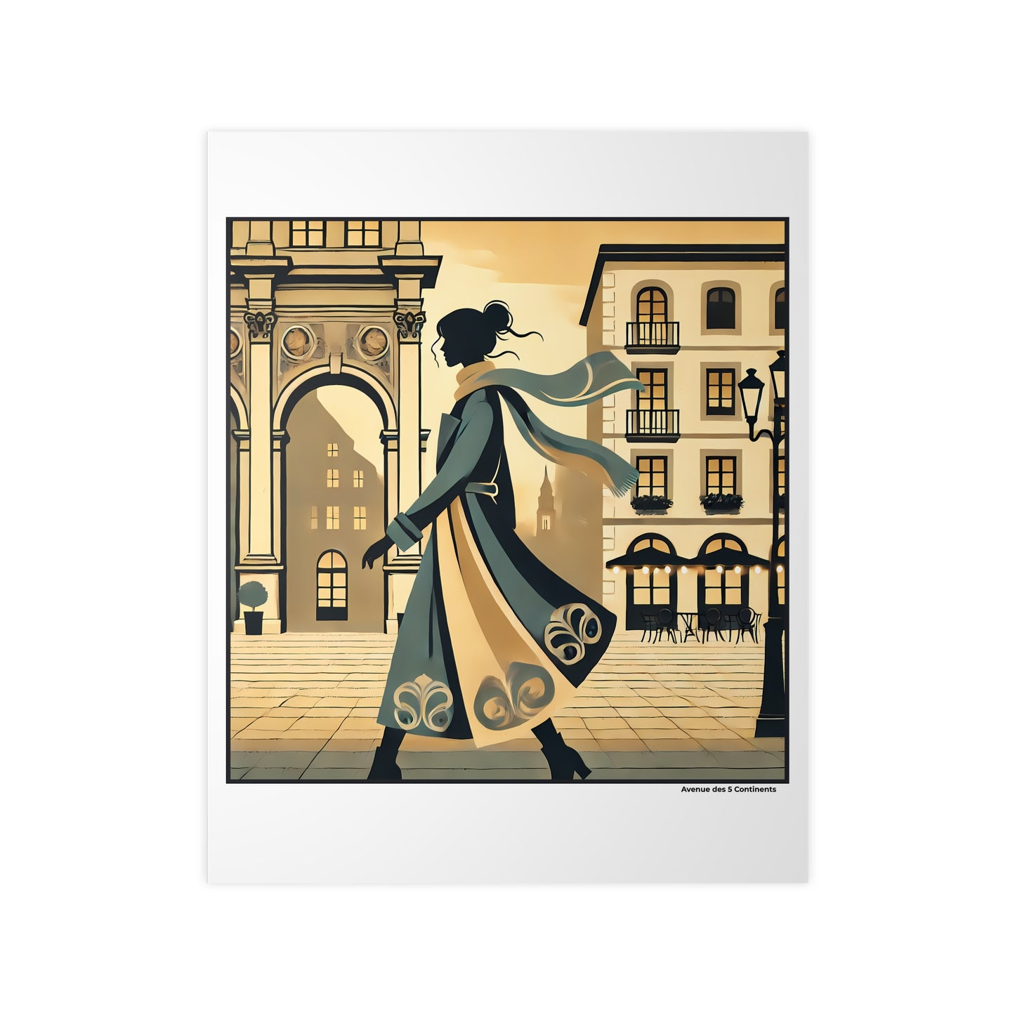 Affiche Artistique Escapade Chic en Europe Rétro Vintage, Collection Europe, Poster d'Art Mural et Décoration Originale