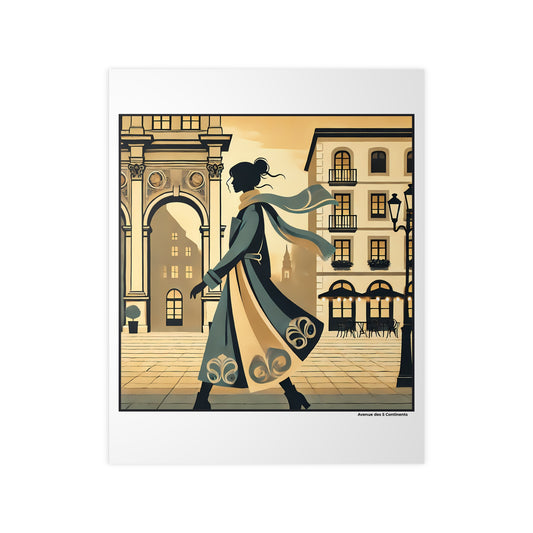 Affiche Artistique Escapade Chic en Europe Rétro Vintage, Collection Europe, Poster d'Art Mural et Décoration Originale