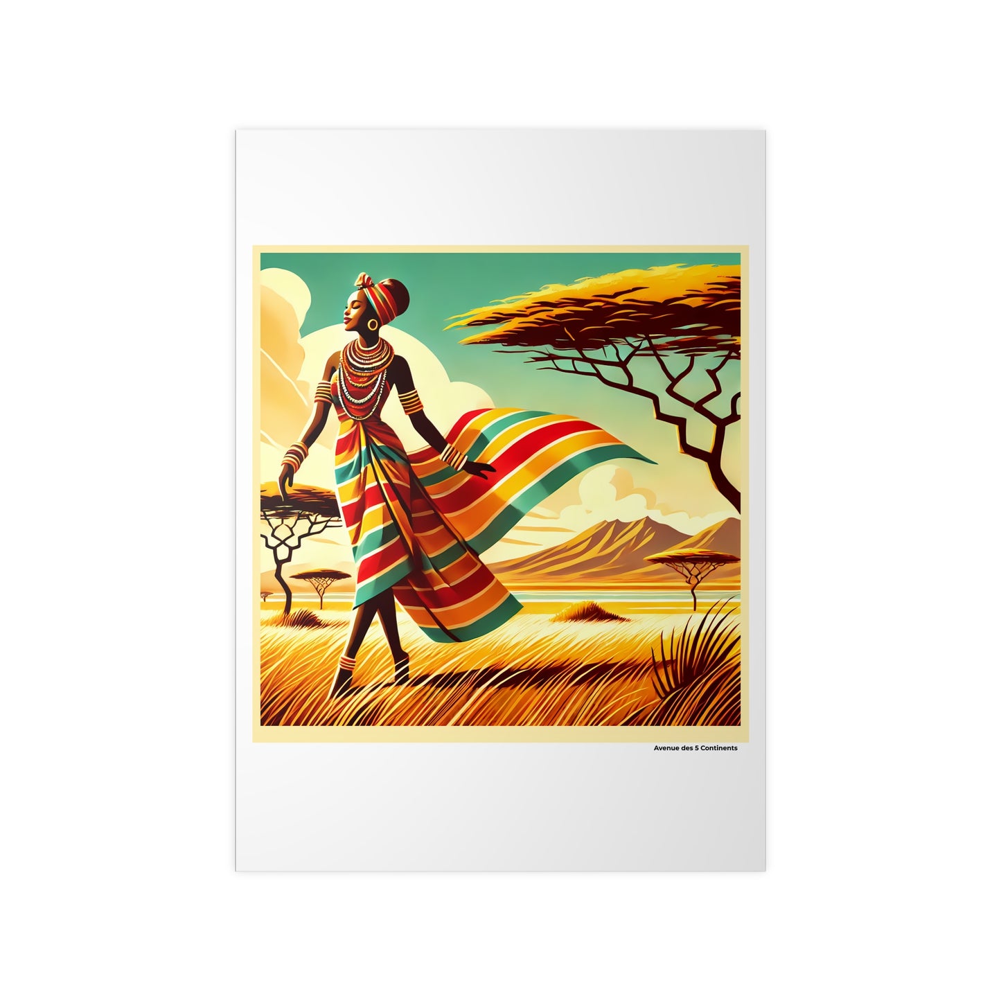 Affiche Artistique Kenya Rétro Vintage, Collection Afrique, Poster d'Art Mural et Décoration Originale