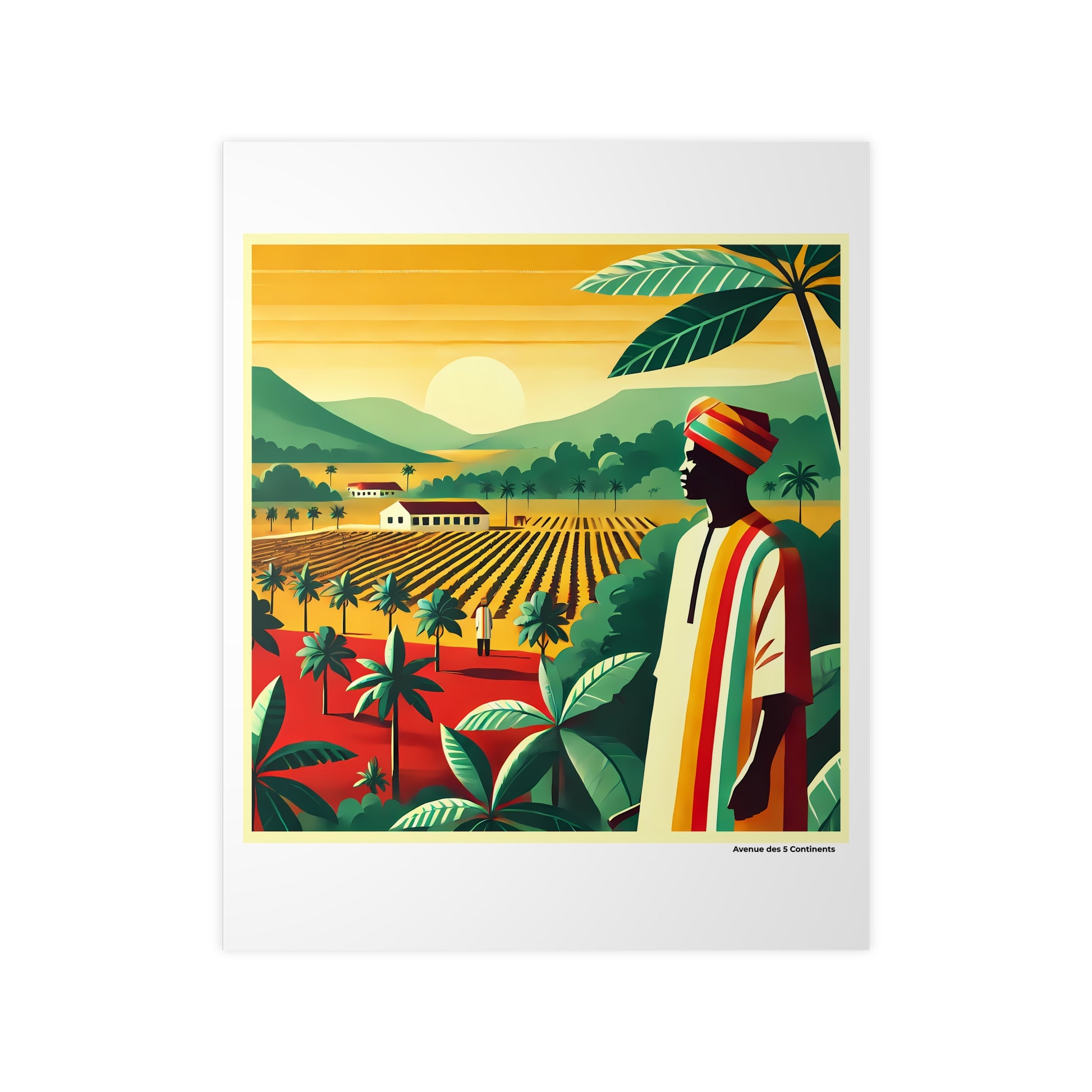 Affiche Artistique Côte d'Ivoire Rétro Vintage, Collection Afrique, Poster d'Art Mural et Décoration Originale