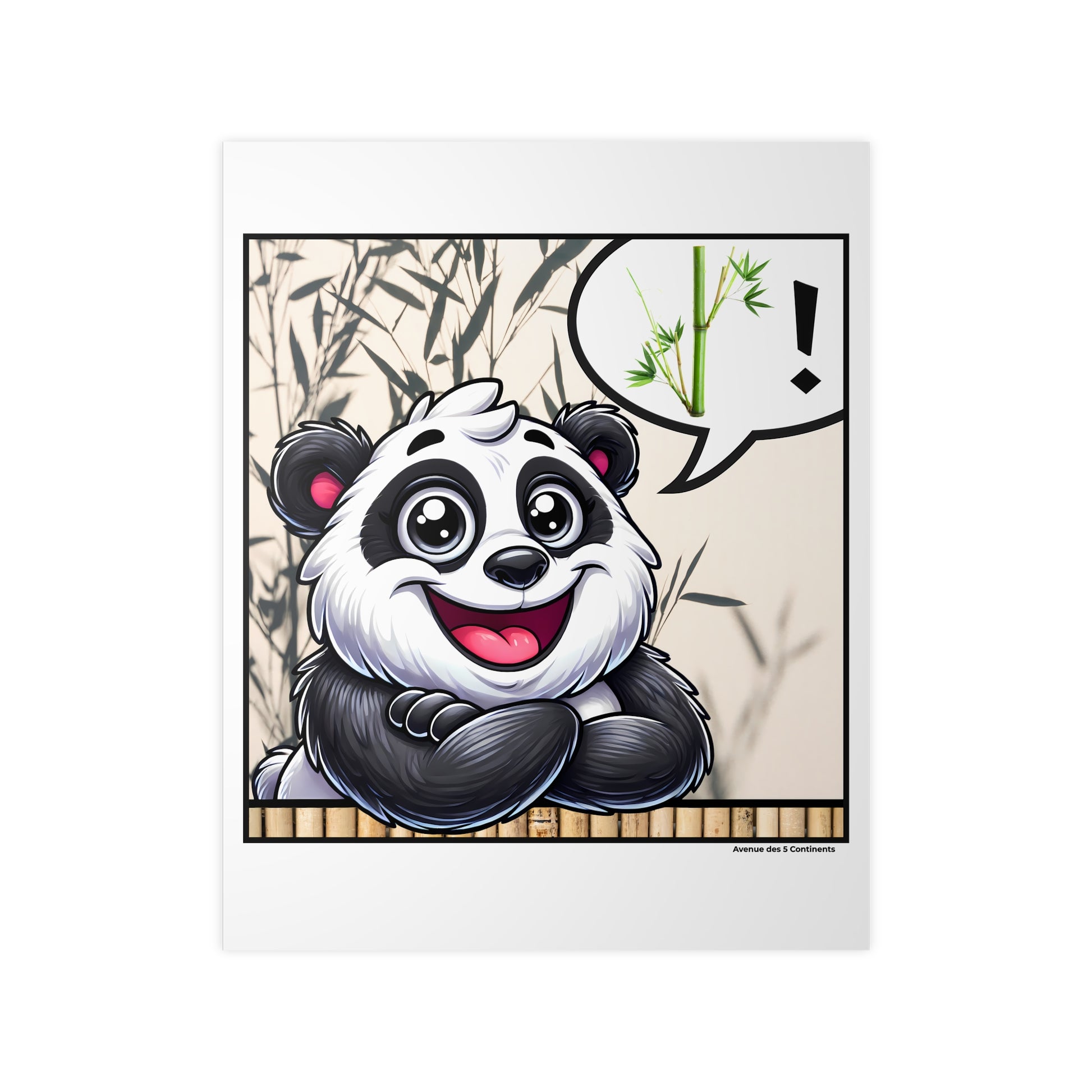 Affiche Artistique Panda d'Asie, Collection Asie, Poster d'Art Mural et Décoration Originale