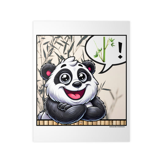 Affiche Artistique Panda d'Asie, Collection Asie, Poster d'Art Mural et Décoration Originale
