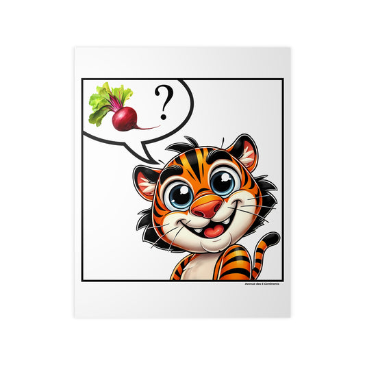 Affiche Artistique Tigre du Bengale version 2, Collection Asie, Poster d'Art Mural et Décoration Originale