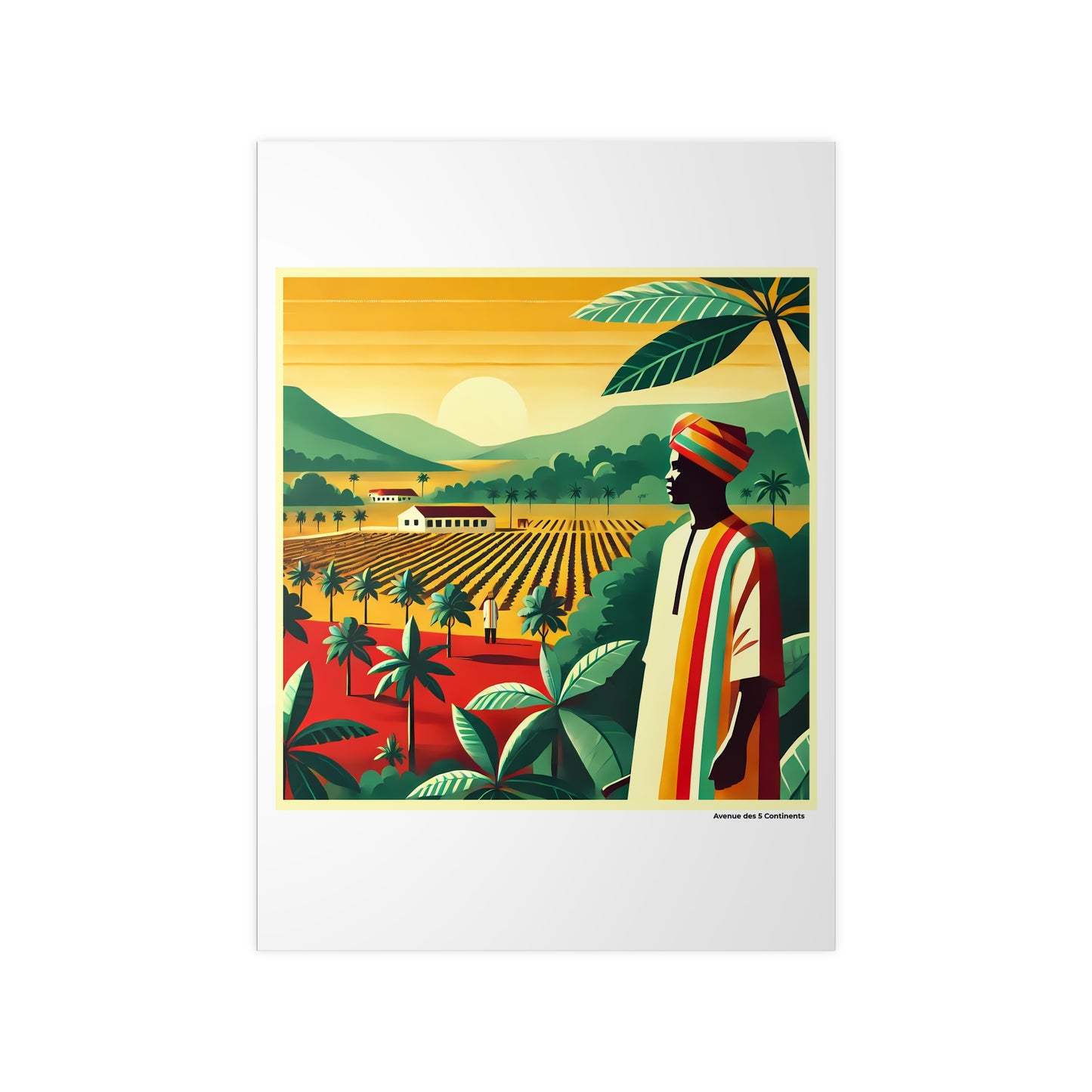 Affiche Artistique Côte d'Ivoire Rétro Vintage, Collection Afrique, Poster d'Art Mural et Décoration Originale