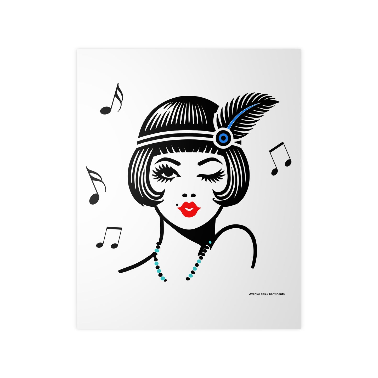 Affiche Artistique Danseuse de Charleston Américaine Rétro Vintage, Collection Amérique, Poster d'Art Mural et Décoration Originale