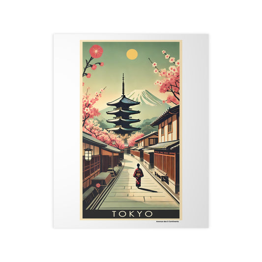 Affiche Artistique Tokyo Rétro Vintage, Japon version 2, Collection Asie, Poster d'Art Mural et Décoration Originale