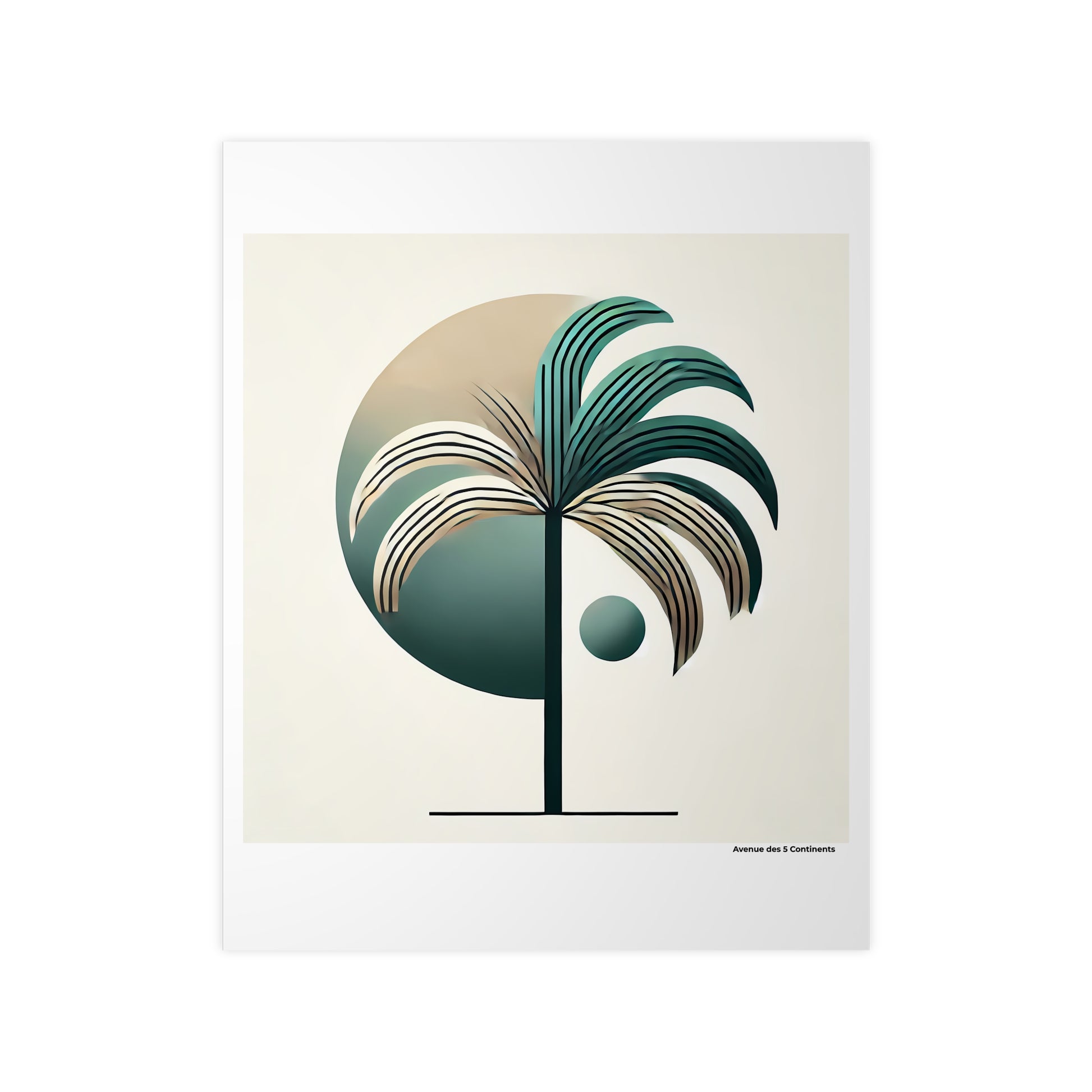 Affiche Artistique Expression de Palmier, Collection Afrique, Poster d'Art Mural et Décoration Originale