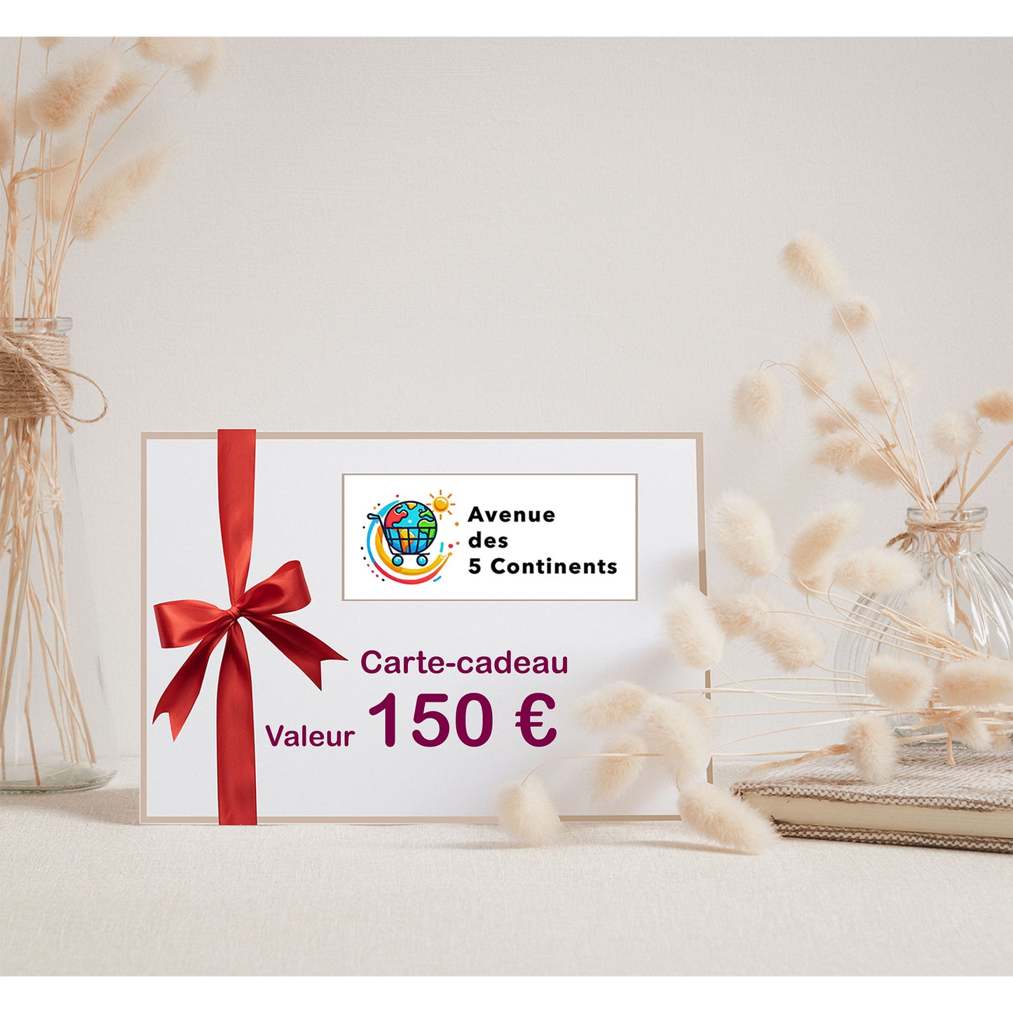 Carte-cadeau valeur €, 150 euros, Avenue des 5 Continents, Affiches Artistiques
